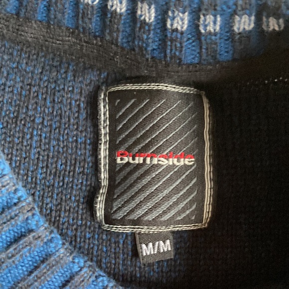 Burnside Blue Medium 100% Cotton Sweater - Picture 2 of 4